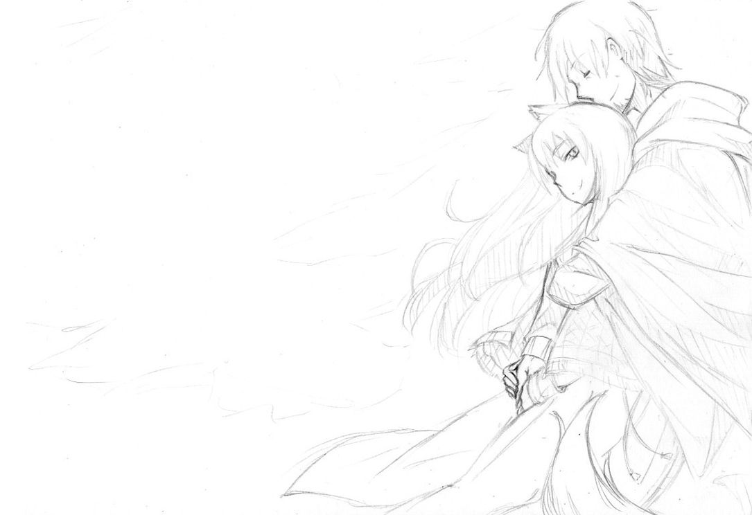 【模写】わっちは賢狼ホロ。ぬしと旅がしたい。