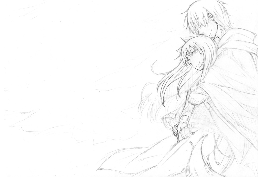 【模写】わっちは賢狼ホロ。ぬしと旅がしたい。