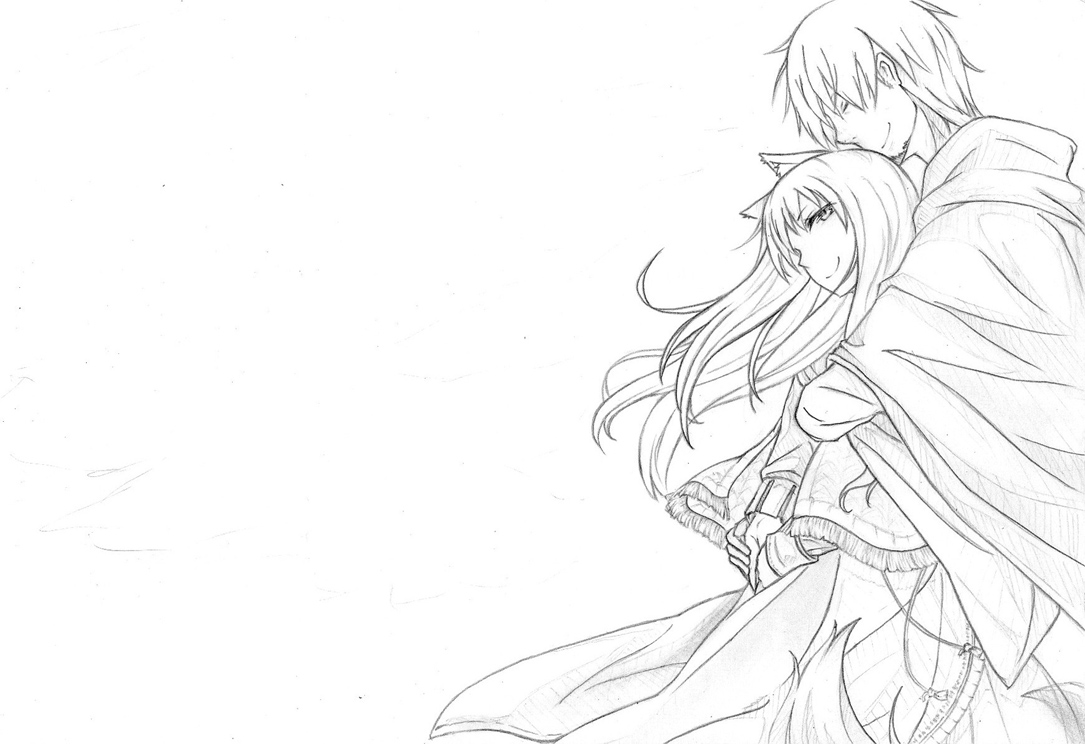 【模写】わっちは賢狼ホロ。ぬしと旅がしたい。