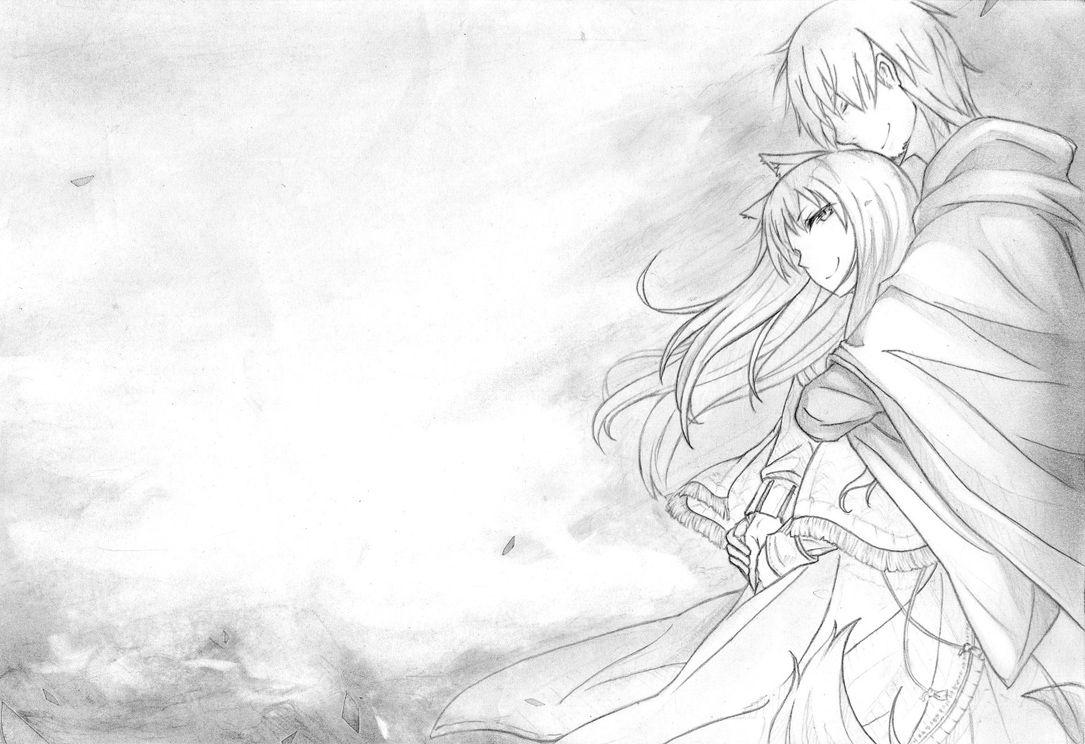 【模写】わっちは賢狼ホロ。ぬしと旅がしたい。